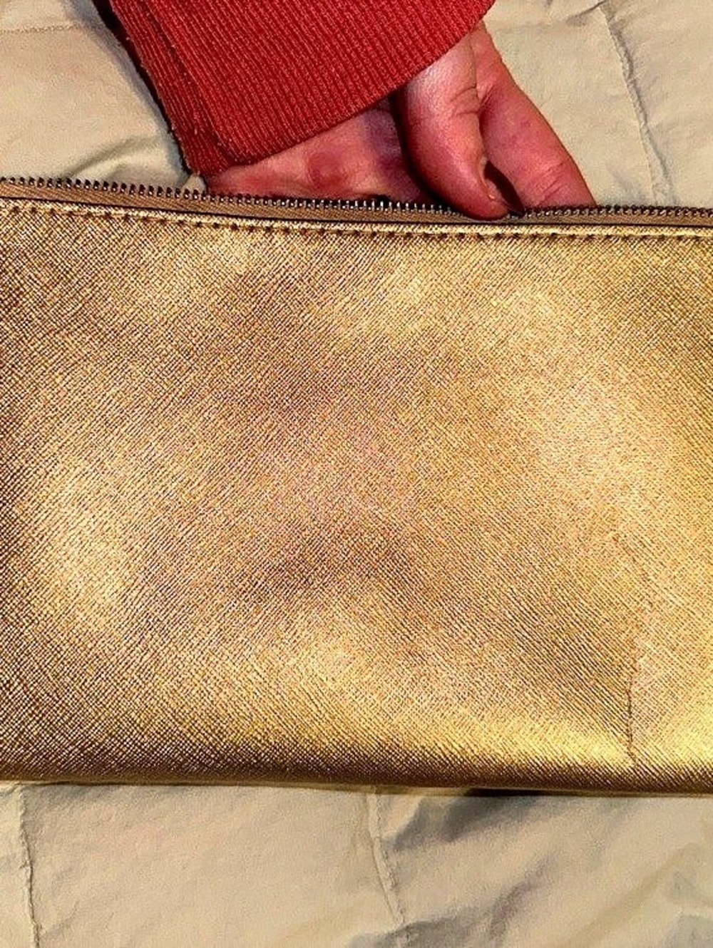 Michael Kors Jet Set Studded Saffiano Leather Smartphone Wristlet Gold